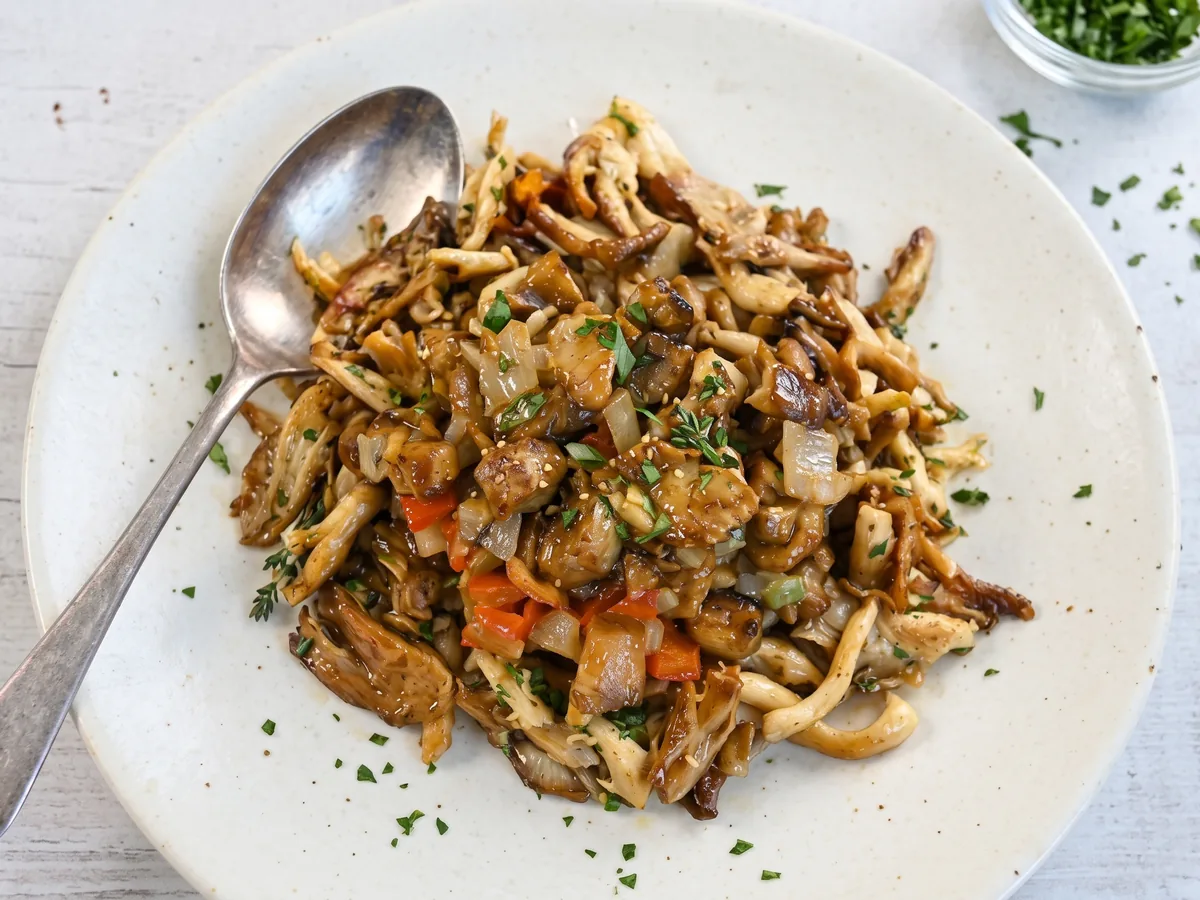 Garlic Herb Butter Oyster Mushrooms