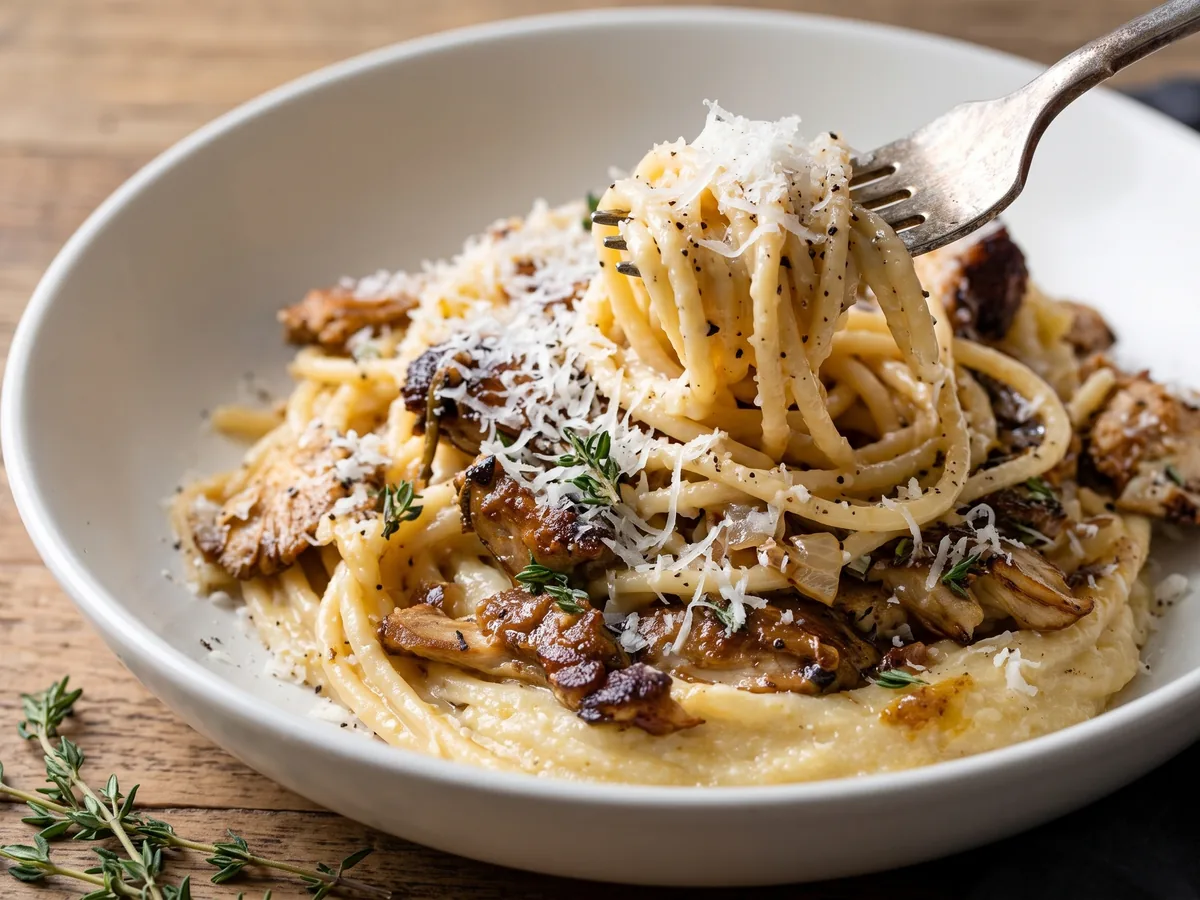 Creamy Lion's Mane Pasta